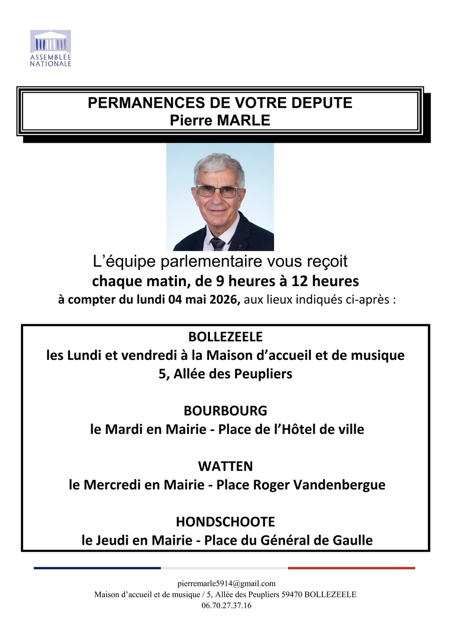 Permanences de votre député Pierre Marle 
