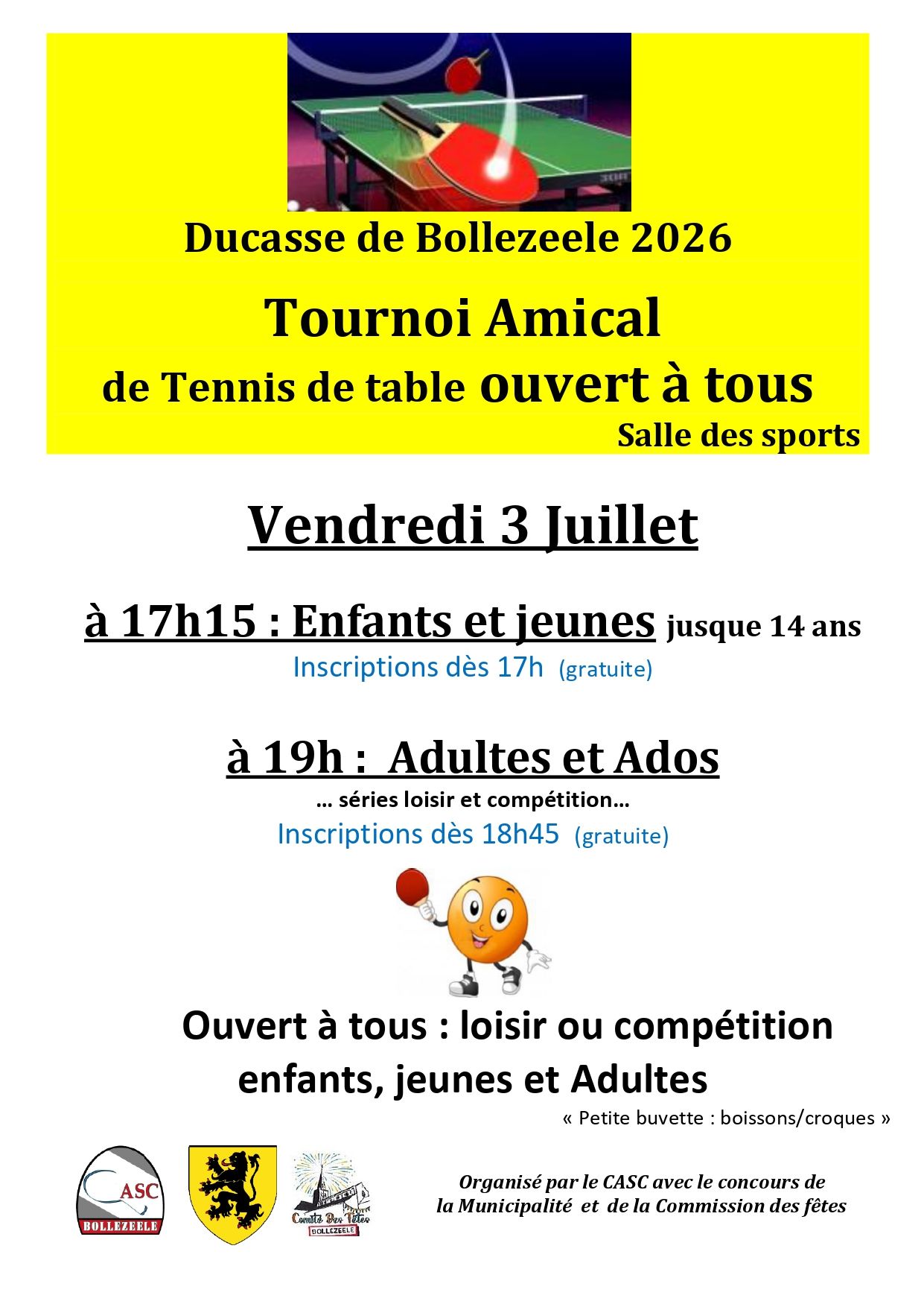 DUCASSE : Tournoi de Tennis de Table 