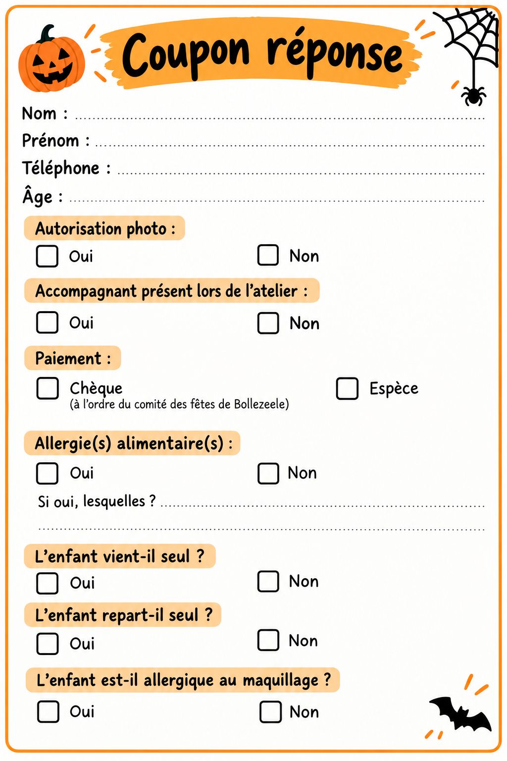 Activité Halloween 