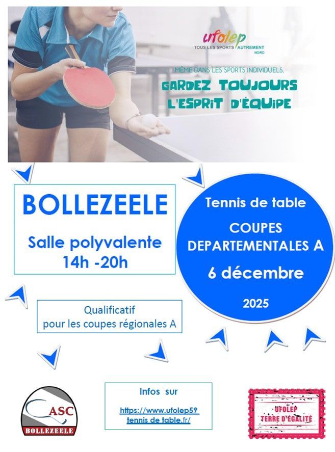 Coupe départementale Tennis de Table