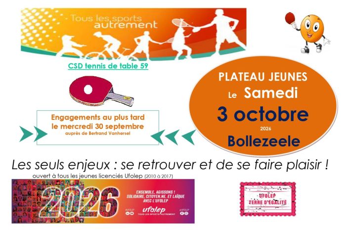 Tennis de Table : Plateau Jeunes